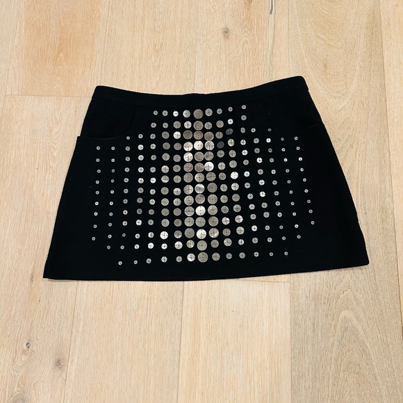 NANETTE LEPORE EMBELLISHED MINI SKIRT SZ 10 - Picture 1 of 6